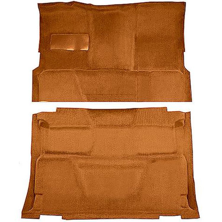 T1197681 1974-80 Chevrolet, GMC Pickup; Crew Cab; Molded Carpet Kit; Cut Pile; Standard Backing; Floor Shift; 4-Speed; High Hump