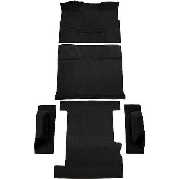 T1197901 1973-74 Chevrolet, GMC Suburban; 4-Door; Molded Carpet Kit; Loop; Standard Backing; Column Shift; Automatic; 2WD; Black