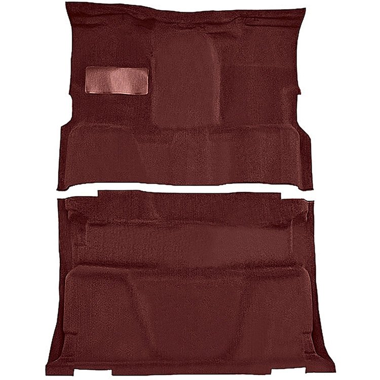 T1202415 1981-91 Chevrolet, GMC Pickup; Crew Cab; Molded Carpet Kit; Cut Pile; Standard Backing; Floor Shift; 4-Speed; 2WD; Maro