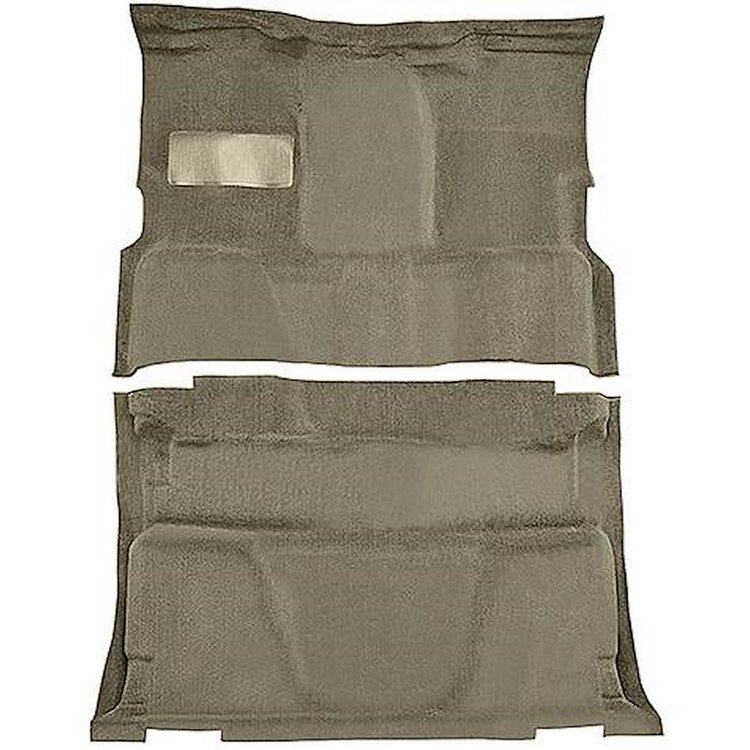 T1202428 1981-91 Chevrolet, GMC Pickup; Crew Cab; Molded Carpet Kit; Cut Pile; Standard Backing; Floor Shift; 4-Speed; 2WD; Medi