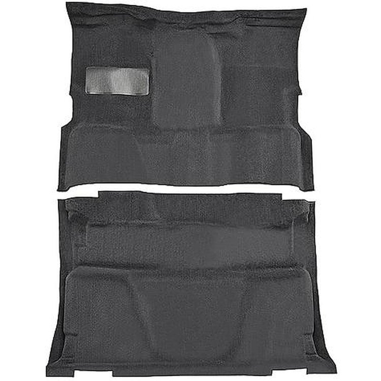 T1202433 1981-91 Chevrolet, GMC Pickup; Crew Cab; Molded Carpet Kit; Cut Pile; Standard Backing; Floor Shift; 4-Speed; 2WD; Grap