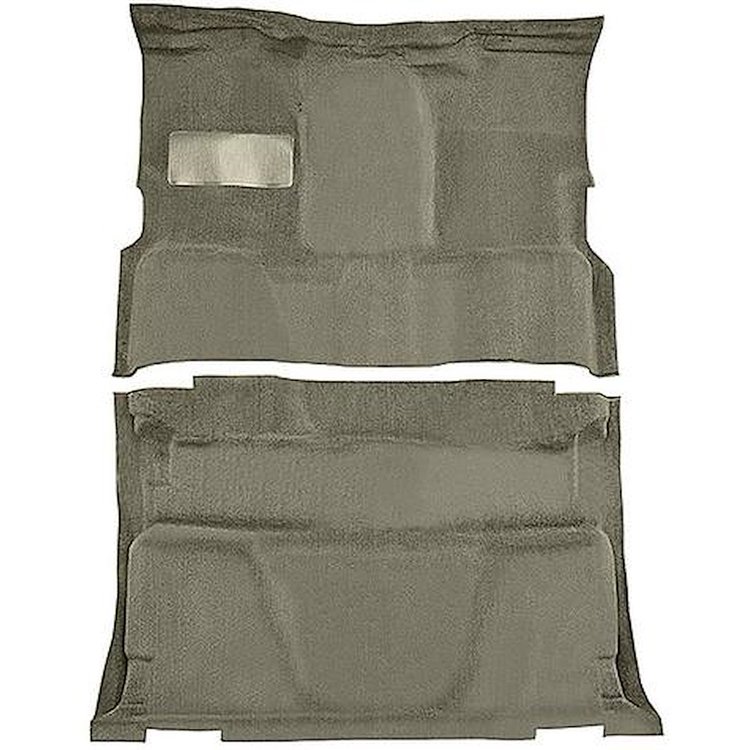 T1202444 1981-91 Chevrolet, GMC Pickup; Crew Cab; Molded Carpet Kit; Cut Pile; Standard Backing; Floor Shift; 4-Speed; 2WD; Sand