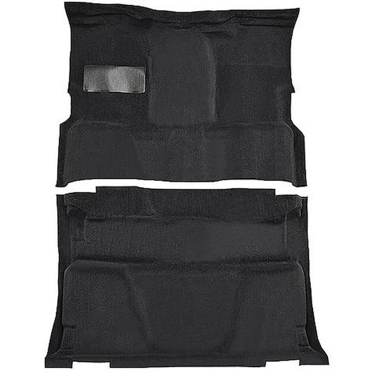 T1202457 1981-91 Chevrolet, GMC Pickup; Crew Cab; Molded Carpet Kit; Cut Pile; Standard Backing; Floor Shift; 4-Speed; 2WD; Char
