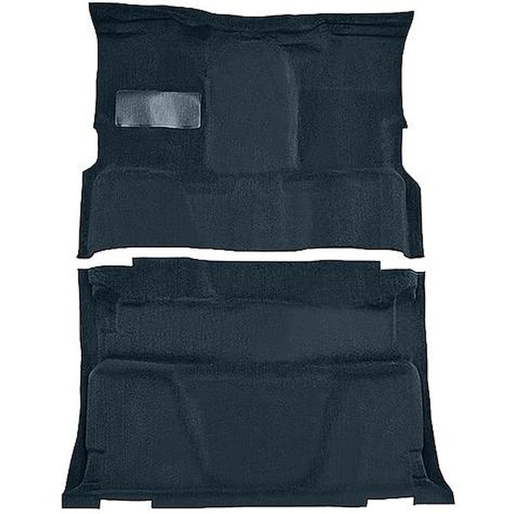 T1202465 1981-91 Chevrolet, GMC Pickup; Crew Cab; Molded Carpet Kit; Cut Pile; Standard Backing; Floor Shift; 4-Speed; 2WD; Midn