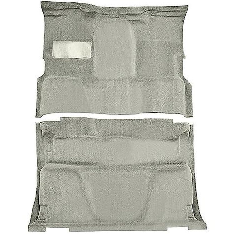 T1202492 1981-91 Chevrolet, GMC Pickup; Crew Cab; Molded Carpet Kit; Cut Pile; Standard Backing; Floor Shift; 4-Speed; 2WD; Almo
