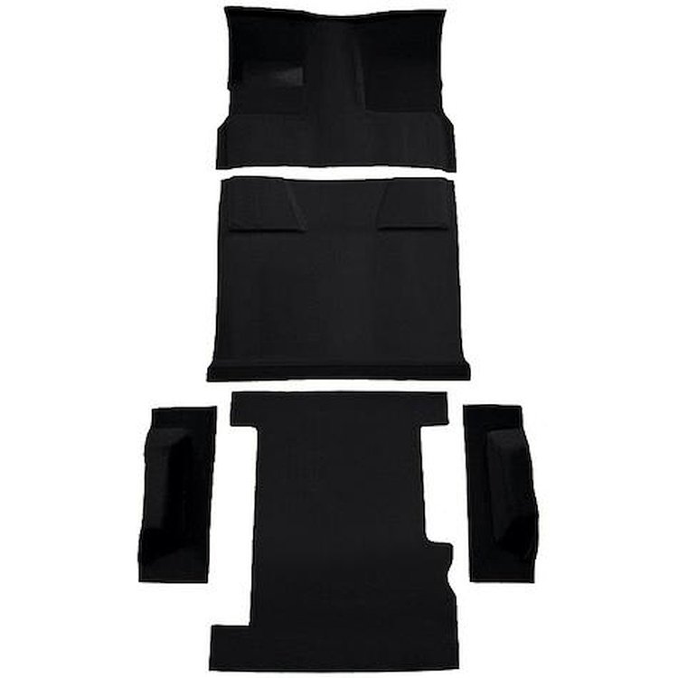T1202501 1981-91 Chevrolet, GMC Suburban; 4-Door; Molded Carpet Kit; Cut Pile; Standard Backing; Floor Shift; 4-Speed; 2WD; Blac