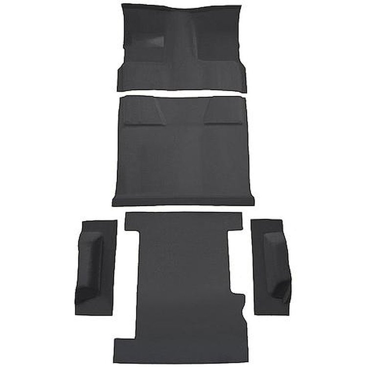 T1202533 1981-91 Chevrolet, GMC Suburban; 4-Door; Molded Carpet Kit; Cut Pile; Standard Backing; Floor Shift; 4-Speed; 2WD; Grap