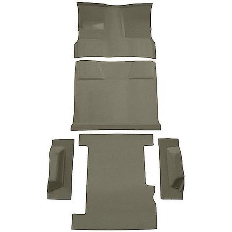 T1202544 1981-91 Chevrolet, GMC Suburban; 4-Door; Molded Carpet Kit; Cut Pile; Standard Backing; Floor Shift; 4-Speed; 2WD; Sand