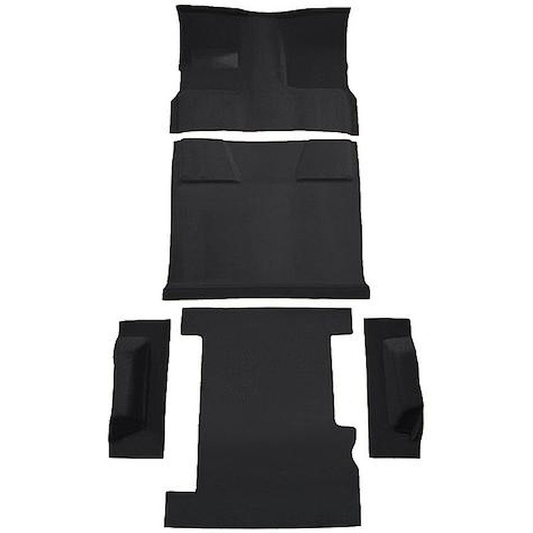 T1202557 1981-91 Chevrolet, GMC Suburban; 4-Door; Molded Carpet Kit; Cut Pile; Standard Backing; Floor Shift; 4-Speed; 2WD; Char