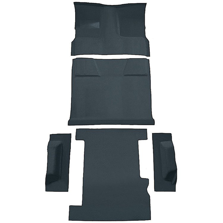 T1202576 1981-91 Chevrolet, GMC Suburban; 4-Door; Molded Carpet Kit; Cut Pile; Standard Backing; Floor Shift; 4-Speed; 2WD; Blue