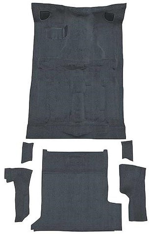 T1202876 1983-94 S10 Blazer/S15 Jimmy; 2-Door; Carpet Set; Passenger and Cargo Area; Molded; Standard Backing; Cutpile; Blue