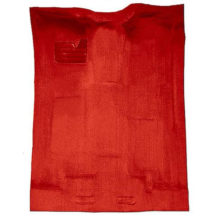 T1204602 1988-02 Chevrolet/GMC Truck; Extra Cab; w/o Rear AC; Carpet Set; Complete; Molded; Standard Backing; Cutpile; Red