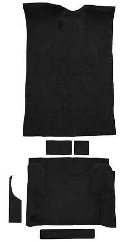 T1207001 1995-05 Blazer/Jimmy; Mid-Size/4-Door; Carpet Kit; Passenger and Cargo Area; Molded; Cut Pile; Standard Backing; Black