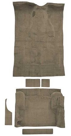T1207027 1995-05 Blazer/Jimmy; Mid-Size/4-Door; Carpet Kit; Passenger and Cargo Area; Molded; Cut Pile; Standard Backing; Gray