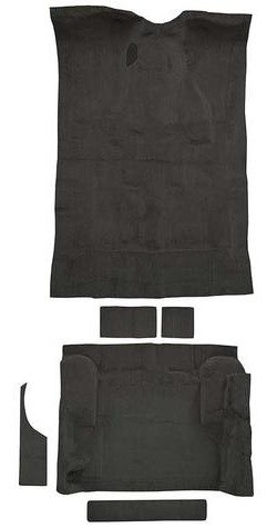 T1207096 1995-05 Blazer/Jimmy; Mid-Size/4-Door; Carpet Kit; Passenger and Cargo Area; Molded; Cut Pile; Standard Backing; Ebony