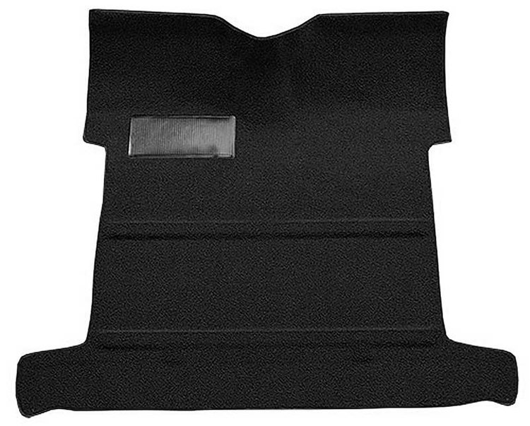 T1207401 1955-59 GM Pickup; Reg Cab; Molded Carpet Kit; Loop; Standard Back; w/o Holes; Auto/3-Speed; Low Hump; 2WD; Black