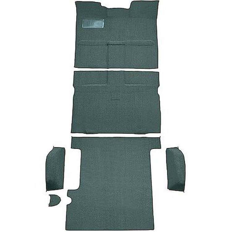 T1271706 1967-72 Chevrolet, GMC Suburban; 3-Door; Molded Carpet Kit; Loop; Standard Backing; Floor Shift; TH400; 4WD; Aqua
