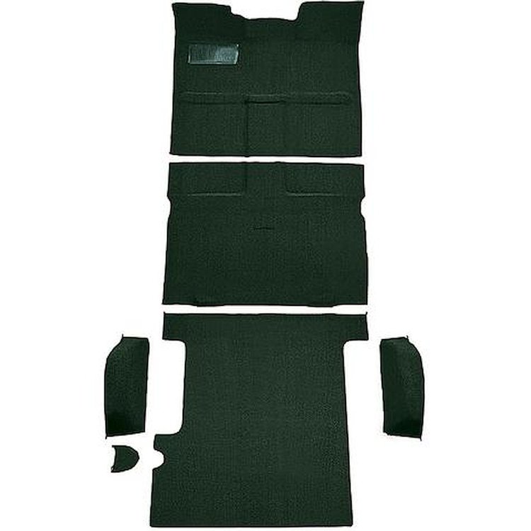 T1271713 1967-72 Chevrolet, GMC Suburban; 3-Door; Molded Carpet Kit; Loop; Standard Backing; Floor Shift; TH400; 4WD; Dark Green