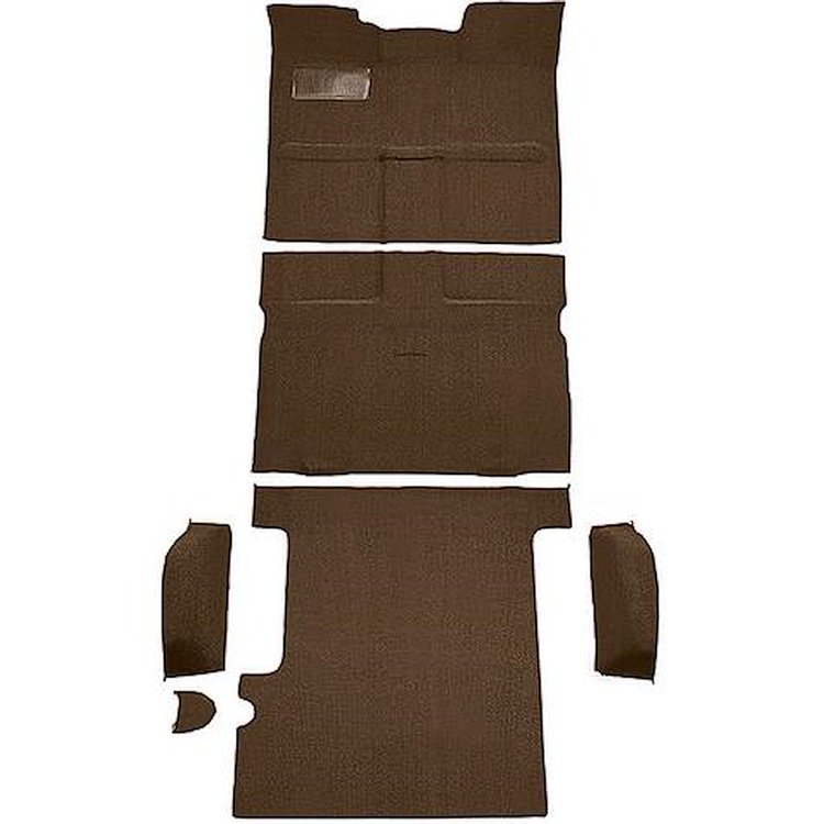 T1271718 1967-72 Chevrolet, GMC Suburban; 3-Door; Molded Carpet Kit; Loop; Standard Backing; Floor Shift; TH400; 4WD; Dark Saddl