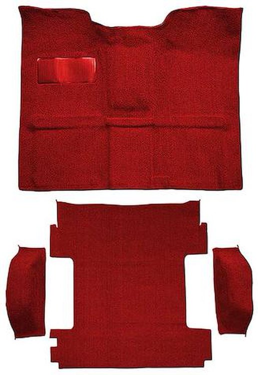T1272902 1969-72 Blazer/Jimmy Except CST; 2-Door; Molded Carpet Kit; Loop; Standard Backing; Floor Shift; 4-Speed; High Hump; 4W