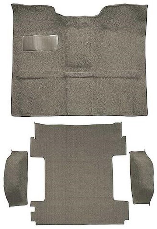 T1272944 1969-72 Blazer/Jimmy Except CST; 2-Door; Molded Carpet Kit; Loop; Standard Backing; Floor Shift; 4-Speed; High Hump; 4W