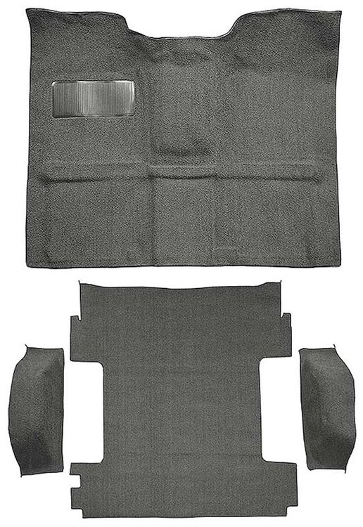 T1311135 1969-72 Blazer/Jimmy, Except CST, Carpet;, Cargo Area, 3-Piece Set,Standard Backing,; Loop, Gunmetal Gray