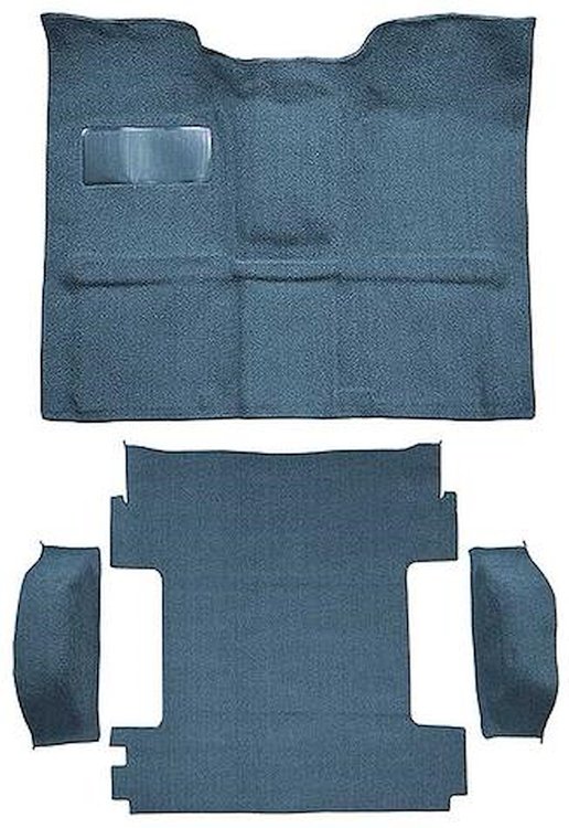 T1311284 1969-72 Blazer/Jimmy, CST Models, Carpet;, Cargo Area, 3-Piece Set,Standard Backing,; Loop, Medium Blue