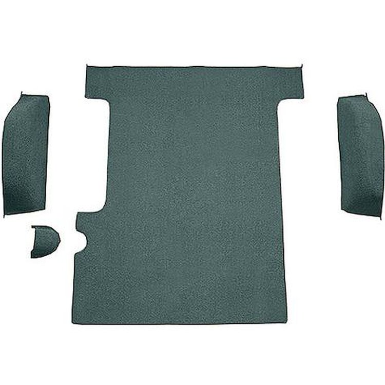T1311306 1967-72 Chevrolet/GMC Suburban, Carpet;, Cargo Area, 4-Piece Set, Molded Wheel Well Covers, Standard Backing,; Loop, Aq