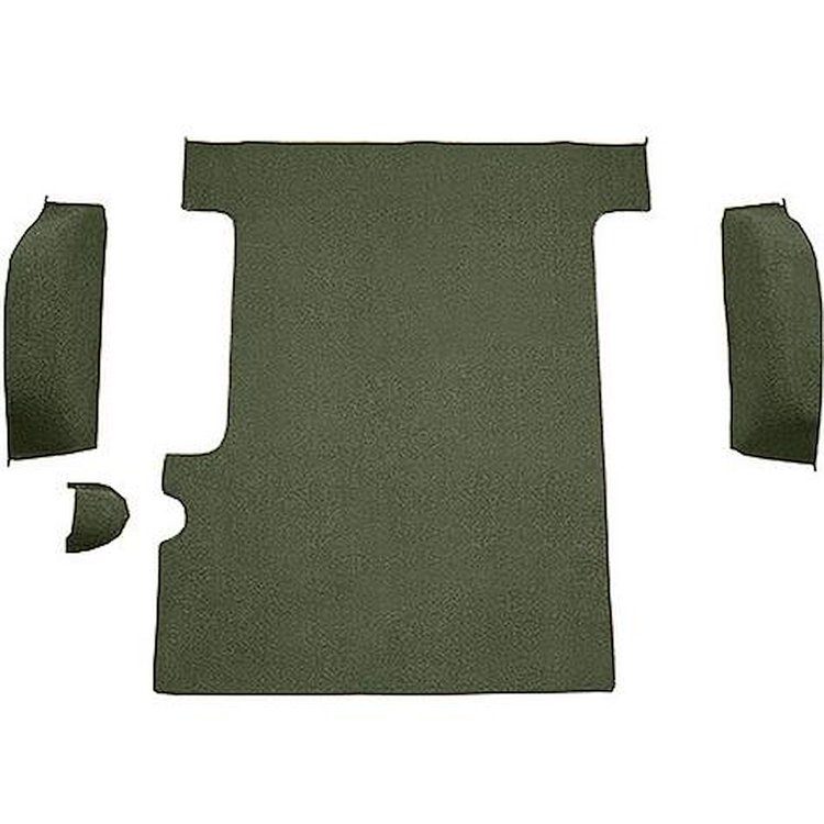 T1311314 1967-72 Chevrolet/GMC Suburban, Carpet;, Cargo Area, 4-Piece Set,Standard Backing,; Loop, Moss Green