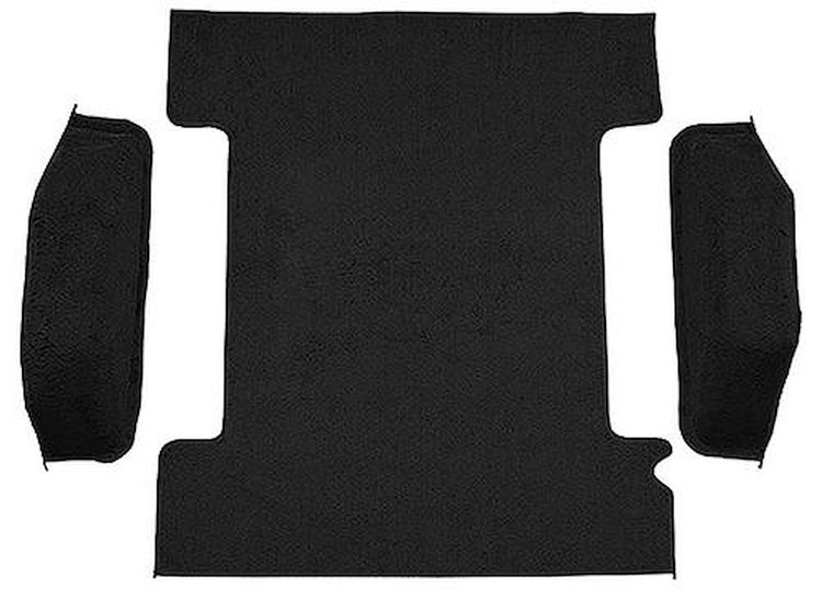 T1311501 1973-74 Blazer/Jimmy, Carpet;, Cargo Area, 3-Piece Set, Molded Wheel Well Covers, Standard Backing,; Loop,; Black