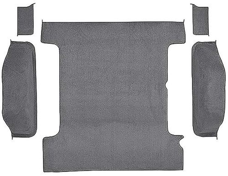 T1311625 1978-91 K5 Blazer/Jimmy; Carpet Set; Cargo Area; Molded; Cut Pile; Standard Backing; Medium Gray