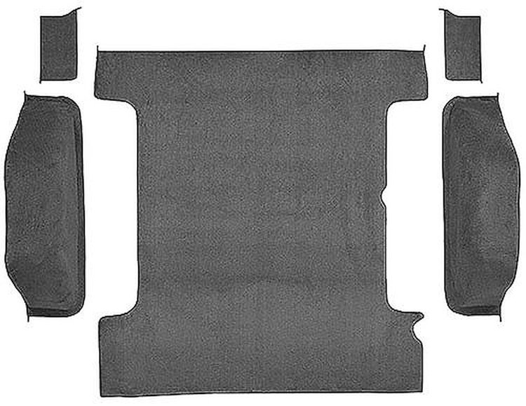 T1311647 1978-91 K5 Blazer/Jimmy; Carpet Set; Cargo Area; Molded; Cut Pile; Standard Backing; Dark Gray