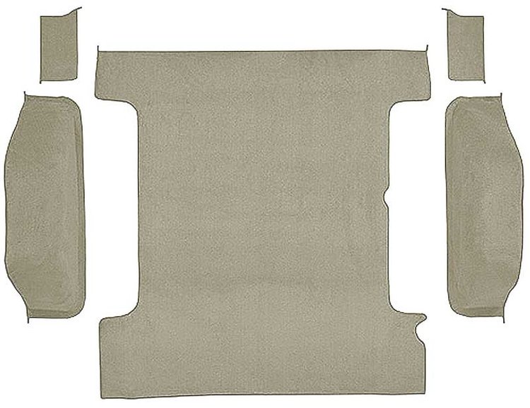 T1311674 1978-91 K5 Blazer/Jimmy; Carpet Set; Cargo Area; Molded; Cut Pile; Standard Backing; Saddle / Biscuit