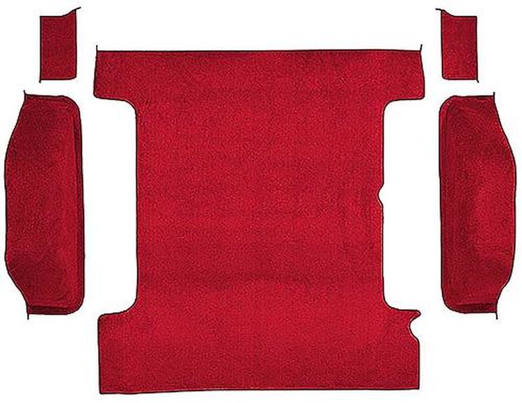 T1311677 1978-91 K5 Blazer/Jimmy; Carpet Set; Cargo Area; Molded; Cut Pile; Standard Backing; Flame Red