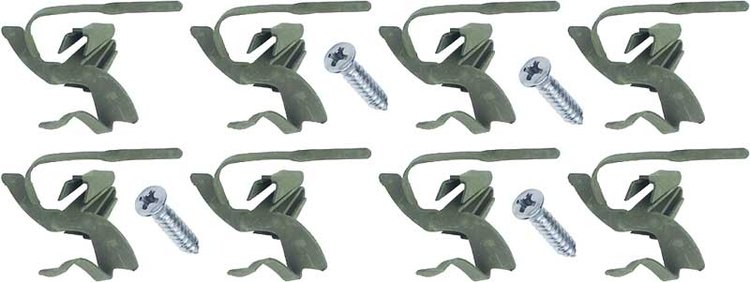 T1402 Tail Light Bezel Mounting Clip Set with Screws for 1969-1972 Chevy/GMC Trucks, Blazer, Jimmy