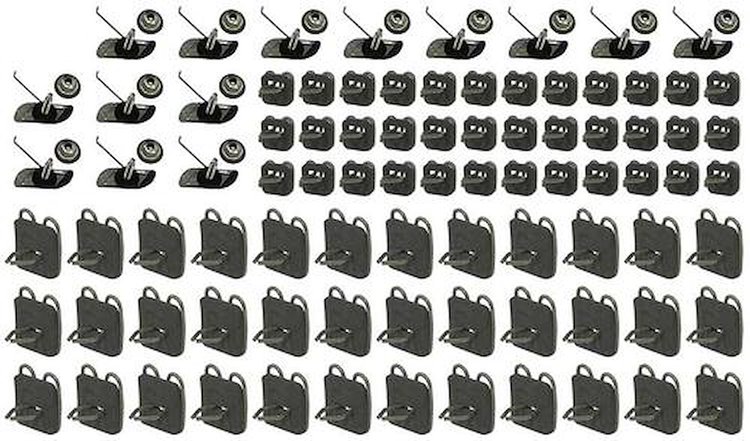 T1464 1962-66 Chevrolet Pickup; Side Molding Clip Set; Upper and Lower; Short Bed; 86-Pieces