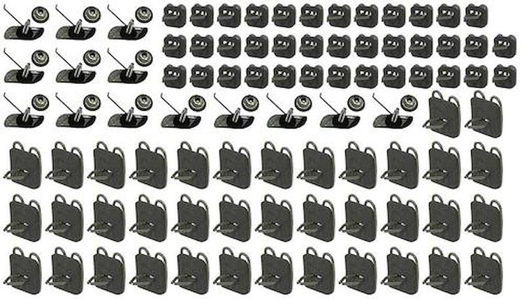 T1465 1962-66 Chevrolet Pickup; Side Molding Clip Set; Upper and Lower; Long Bed; 94-Pieces