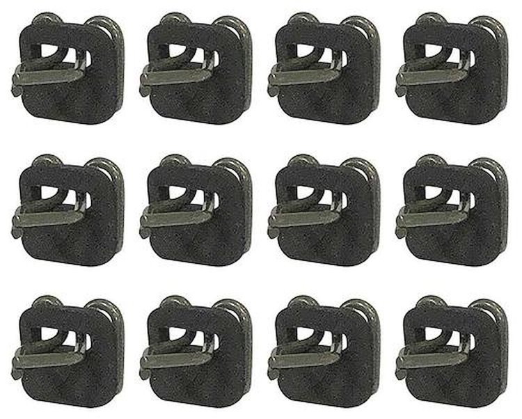 T1470 1962-66 Chevrolet; Lower Door and Cab Molding Clips; OE-Style; 12 -Pieces