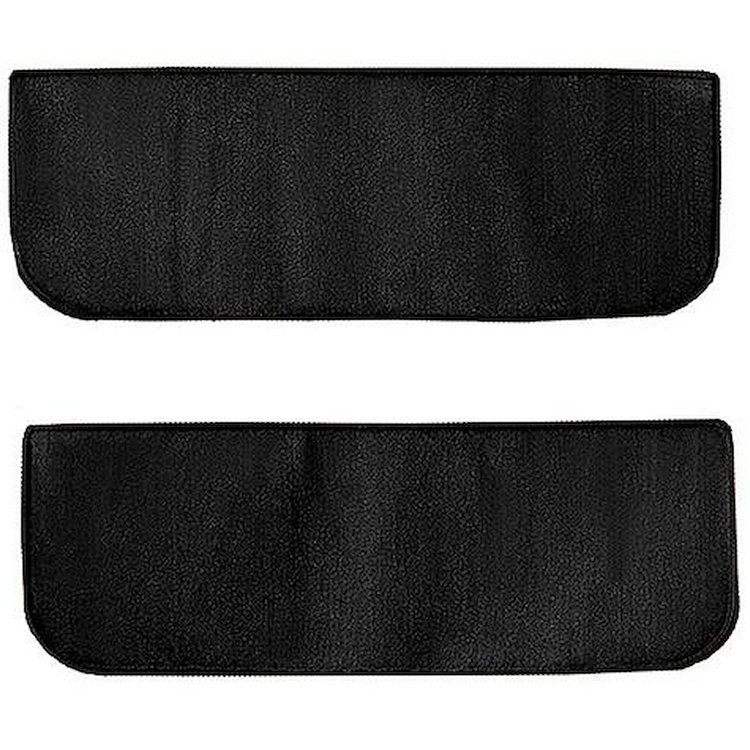 T1532101 1960-66 Chevrolet/GMC Truck; Carpet Door Panel Inserts; w/o Cardboard Backing; 2-Piece; Loop; Black