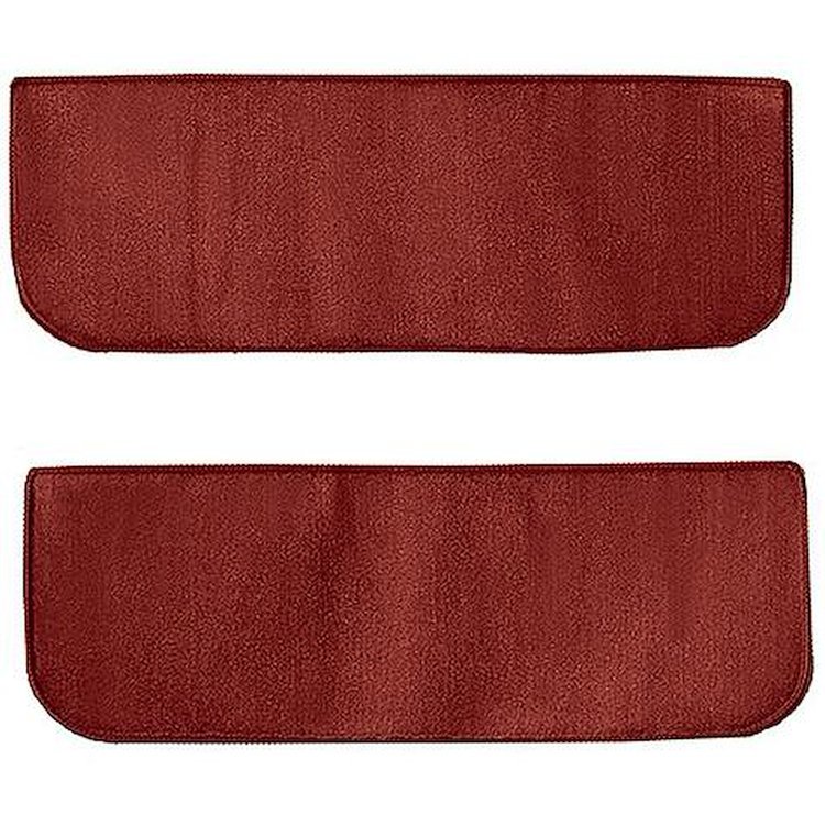 T1532102 1960-66 Chevrolet/GMC Truck; Carpet Door Panel Inserts; w/o Cardboard Backing; 2-Piece; Loop; Red