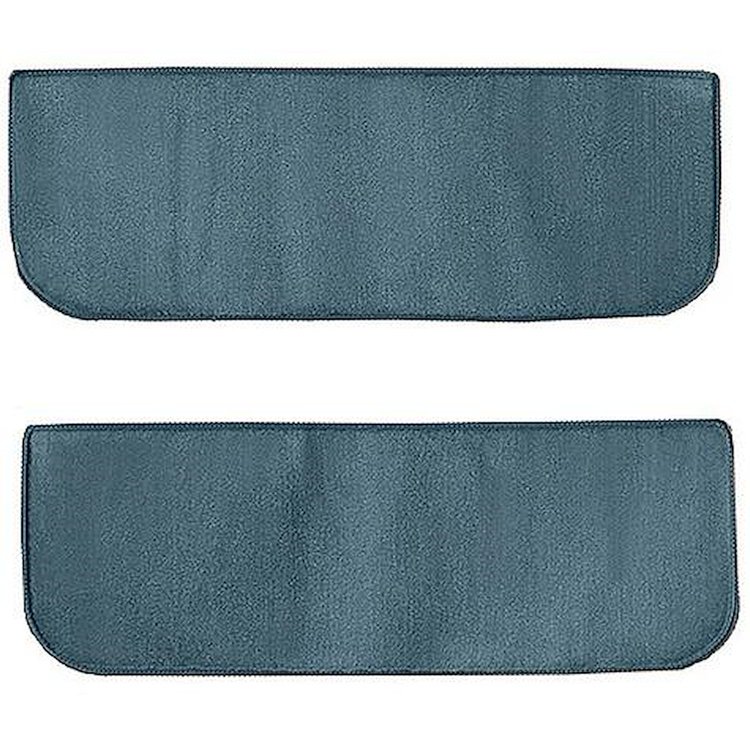 T1532184 1960-66 Chevrolet/GMC Truck; Carpet Door Panel Inserts; w/o Cardboard Backing; 2-Piece; Loop; Medium Blue
