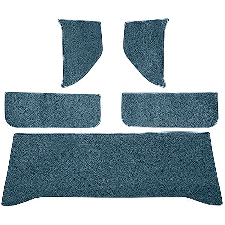 T1532204 1960-63 Chevrolet/GMC Truck; Carpet Accessory Kit; w/ Rear Cab Wall, Door & Kick Panels; Loop; Bright Blue