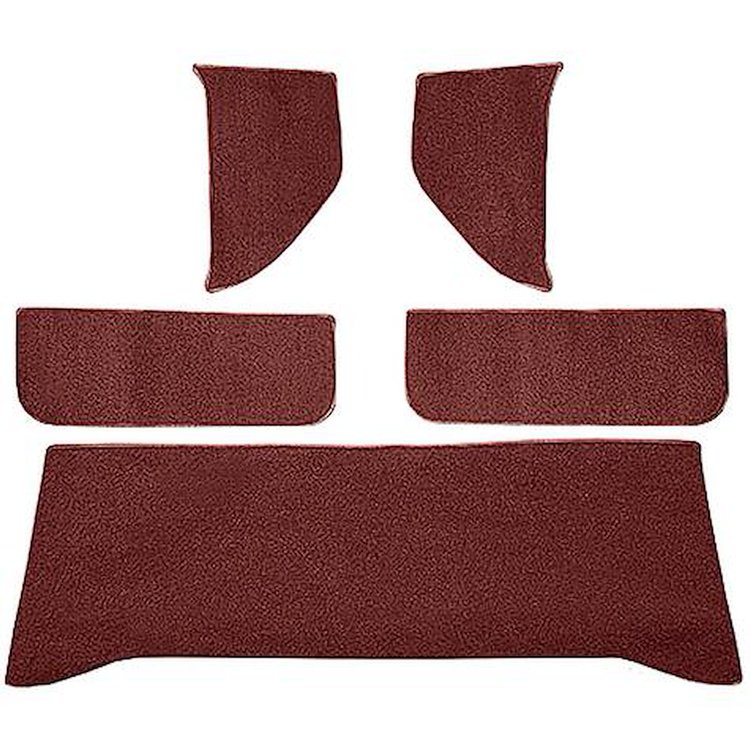 T1532215 1960-63 Chevrolet/GMC Truck; Carpet Accessory Kit; w/ Rear Cab Wall, Door & Kick Panels; Loop; Maroon