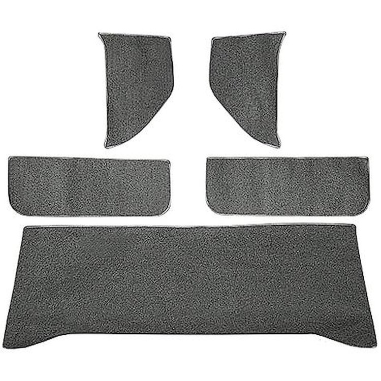 T1532235 1960-63 Chevrolet/GMC Truck; Carpet Accessory Kit; w/ Rear Cab Wall, Door & Kick Panels; Loop; Gunmetal Gray