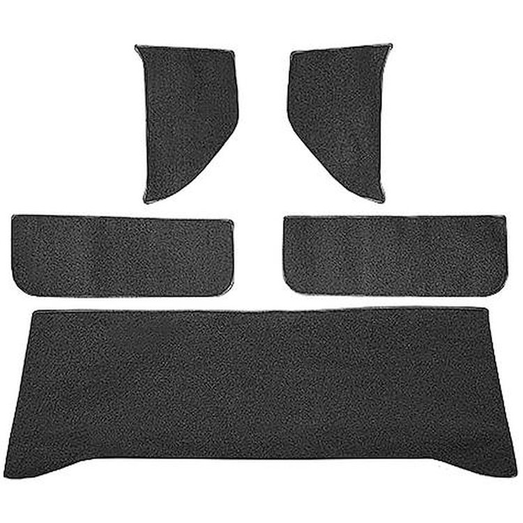 T1532257 1960-63 Chevrolet/GMC Truck; Carpet Accessory Kit; w/ Rear Cab Wall, Door & Kick Panels; Loop; Charcoal