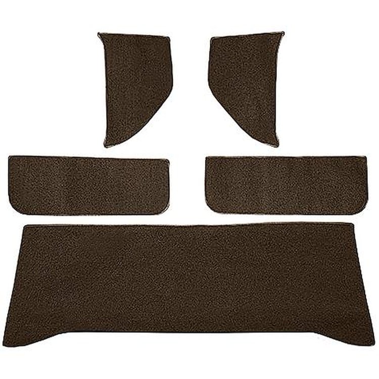 T1532271 1960-63 Chevrolet/GMC Truck; Carpet Accessory Kit; w/ Rear Cab Wall, Door & Kick Panels; Loop; Dark Brown
