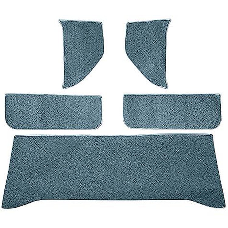 T1532284 1960-63 Chevrolet/GMC Truck; Carpet Accessory Kit; w/ Rear Cab Wall, Door & Kick Panels; Loop; Medium Blue