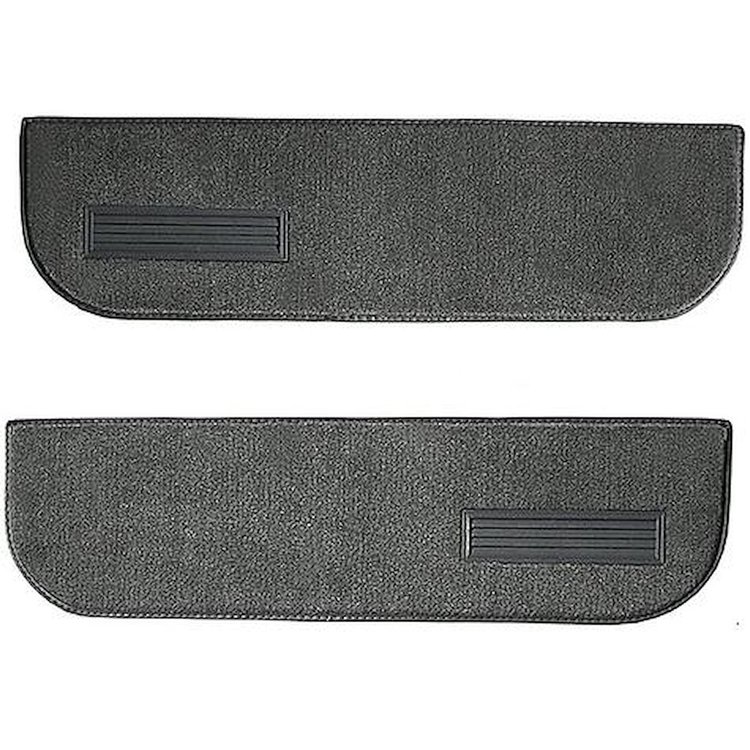 T1548435 1973-74 Chevrolet/GMC Truck; Carpet Door Panel Inserts; w/ Cardboard Backing; w/Vents; 2-Piece; Loop; Gunmetal Gray