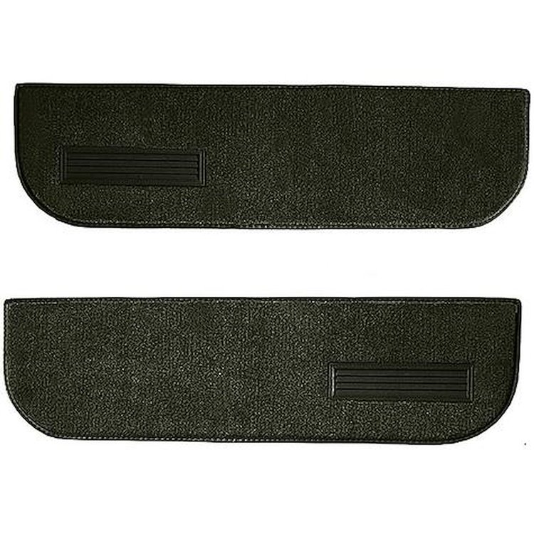 T1548438 1973-74 Chevrolet/GMC Truck; Carpet Door Panel Inserts; w/ Cardboard Backing; w/Vents; 2-Piece; Loop; Dark Olive Green