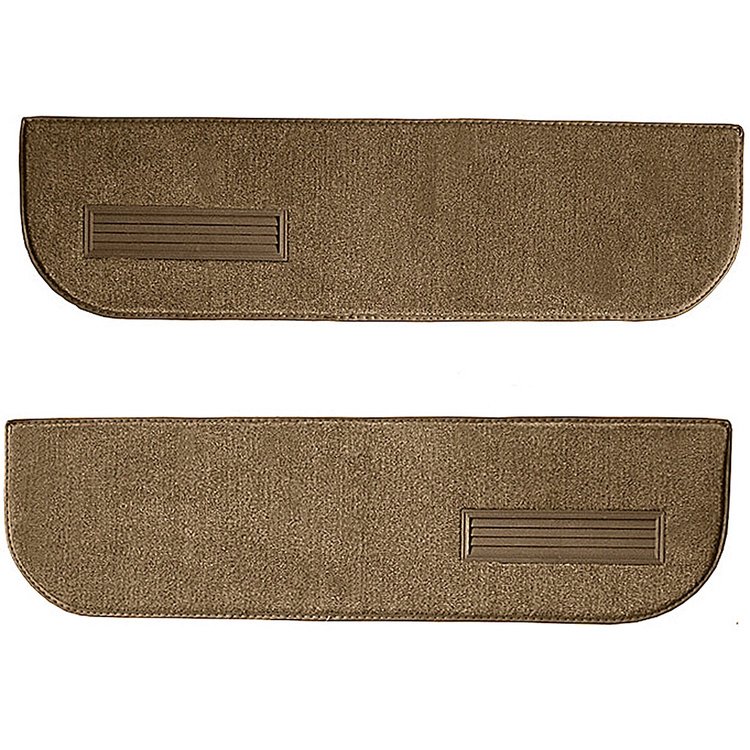 T1548618 Carpet Door Panel Inserts 1974-87 Chevrolet/GMC Truck; With Cardboard Backing; With Vents; 2-Piece; Cutpile; Saddle